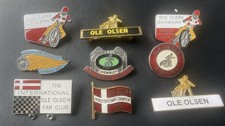 Rare Ole Olsen Badges world speedway champion x9 badges - various years 