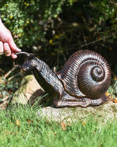 Bronze copper snail sculpture - snail,