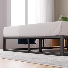 NEW Open Box Zinus Joseph King Size Bed Frame 150x200cm Platform Wood Slat Black