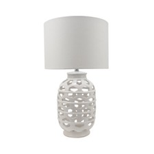 56cm White Ceramic Table