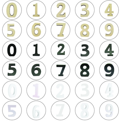 Laser cut numbers wooden - 0-9,