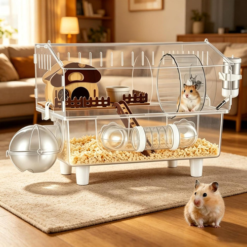 Large acrylic hamster - large, habitat