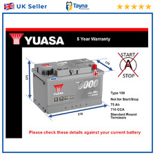 Car Battery YBX5100 Yuasa 100