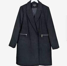 TOPSHOP : Black Boyfriend Coat