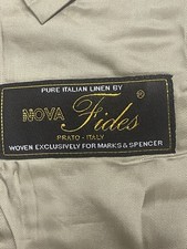 MARKS&SPENCER Collection Pure Italian  Linen 2buttons Notched Blazer Mens U.K-46