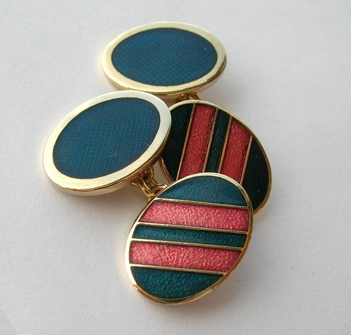 Vintage 1980s teal pink enamel - vintage,