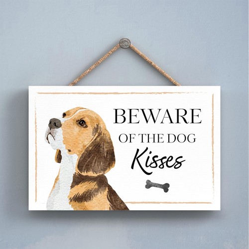 Beagle beware dog kisses - of,