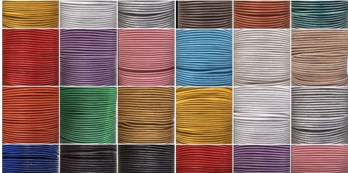 2mm real round leather - 2mm, cord