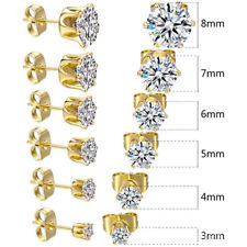 New 925 Sterling Silver Earrings Stud Cubic Zirconia Women Pack Back Heart Shapd