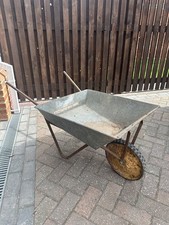 Vintage Galvanised Wheelbarrow 1960's / Garden Planter Victor Model 67/6