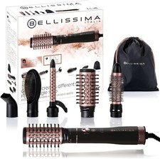 Bellissima 11864 Ceramic Styling Brush 6-in-1 Hot Air Styler Black & Rose Gold