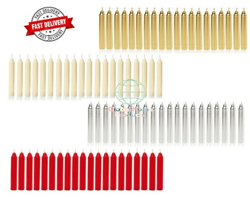 Mini wax candles slim gold - mini,
