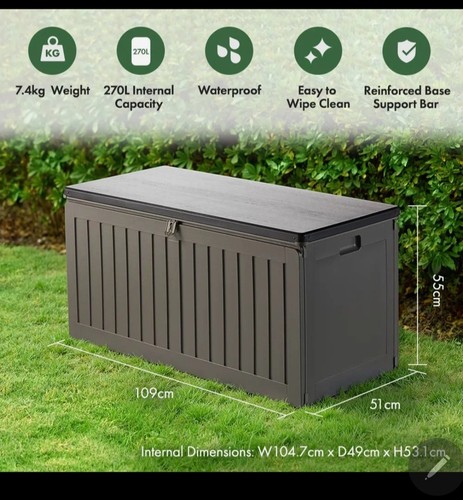 270l plastic storage box - 270l,