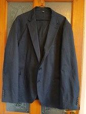 M & S Blazer Mens Navy Blue 97% Cotton 48 Chest Regular Fit Suit Jacket New