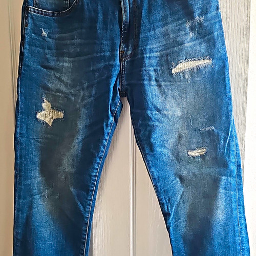 Zara men straight blue denim - zara,