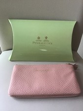 Penhaligon's Peach / Pink Leather Purse Bag New Boxed