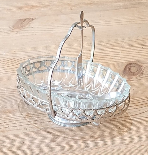 Vintage chrome plated - , basket