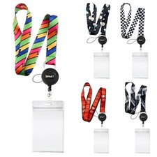 Retractable reel lanyard Neck