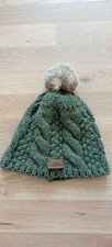 Aran Traditions Winter Warm Knitted Faux Fur Bobble Hat One Size Fit All