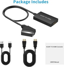 uhddadi Scart to HDMI Converter with HDMI Cable, Full HD 720P/1080P (0-122)