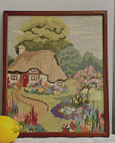 Vintage framed thatched - vintage,
