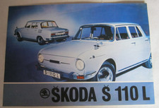 SKODA S 110L BROCHURE 2 PAGE.