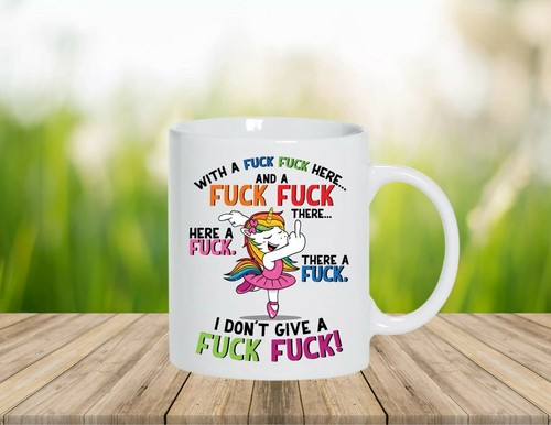 Pink unicorn gift mug - pink,