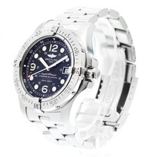 BREITLING SUPER OCEAN STEELFISH A17390 44mm SS Black Dial Automatic Date #C773