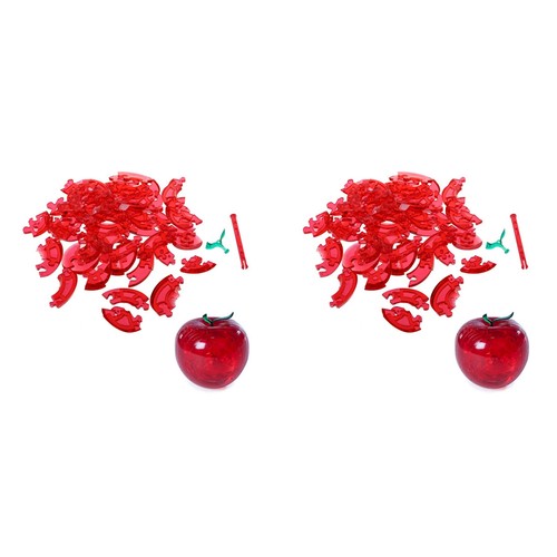Crystal puzzle red - 2x, 3d