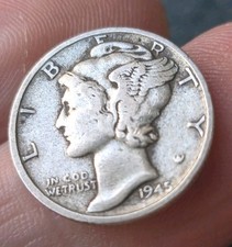 1945-S Mercury Dime - 90%