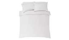 SAVE 50% - Habitat Soft and Cosy Brushed Cotton White Bedding Set - KS (2029)