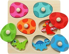Baby Puzzles,Cute Dinosaur Peg