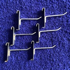 SET OF 6 x 4” Grid Wall Prongs- Stainless Steel Metal Grid Hanging Retail Arms