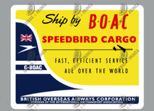 BOAC Vintage Speedbird Cargo Aircraft Sticker Indoor / Outdoor 1962 G-BOAC