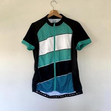 Crivit Cycling Women's Multicoloured Short Sleeve Zippered Top (Size L 18/20)