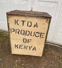 Vintage Wooden Tea Chest Crate Storage
