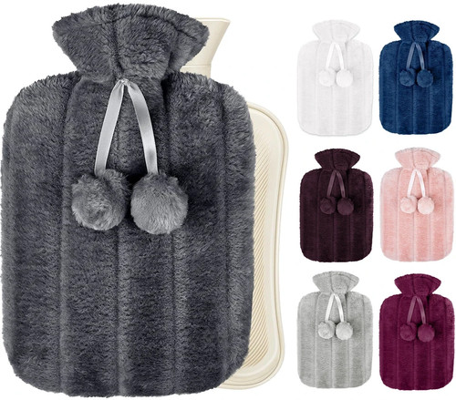 Hot water bottle with cover - hot,