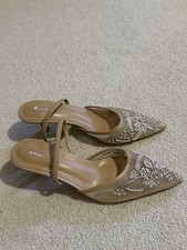 Nude Mesh Embellished Sling