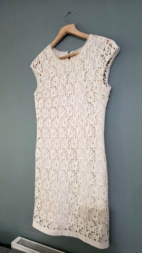 Reiss cream crochet lined lace - crochet,