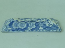 Knife Rest English Blue and White Transfer Printed Pottery Victorian Antique
