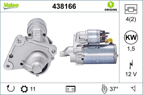 Valeo 438166 starter fits - 438166,