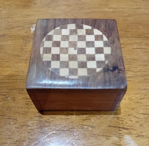 Vintage wooden puzzle box - vintage,