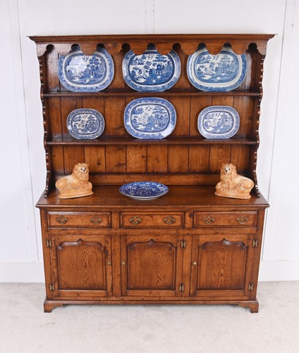 English oak dresser base with - english,