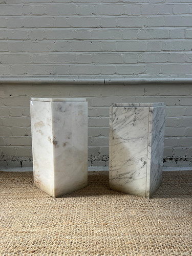 Small marble plinth grey - marble,