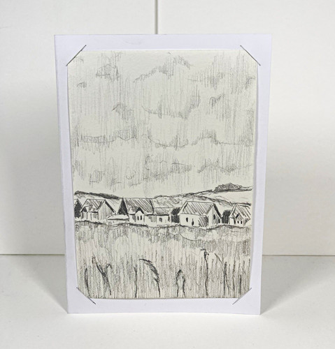 Original pencil landscape - pencil,