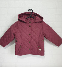 Billie Faiers Girl's Burgundy Quilted Jacket. 2-3yrs