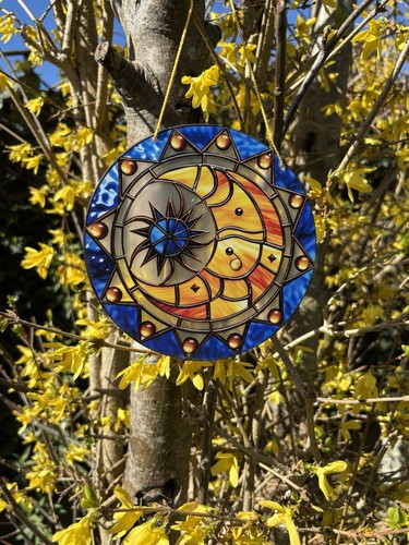 Stained glass effect hanging - stained,