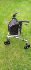 Rollator/ walker Three wheeled , Sliver with bag  vgc