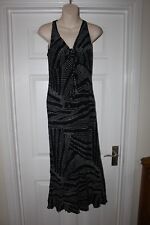 Wallis Spotted Dress Size 10 Black White Versatile Summer Evening Party Holiday
