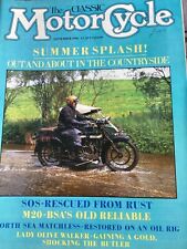 The Classic Motorcycle September 1986 BSA M20 SOS Machless v/2 Norton Manx AJS